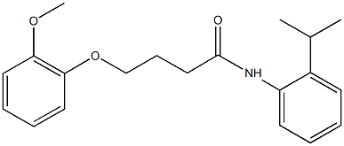 N-(2-isopropylphenyl)-4-(2-methoxyphenoxy)butanamide Structure