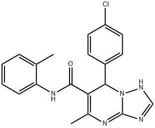 7-(4-chlorophenyl)-5-methyl-N-(2-methylphenyl)-4,7-dihydro[1,2,4]triazolo[1,5-a]pyrimidine-6-carboxamide Structure