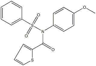 N-(4-methoxyphenyl)-N-(2-thienylcarbonyl)benzenesulfonamide 구조식 이미지