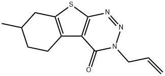 3-allyl-7-methyl-5,6,7,8-tetrahydro[1]benzothieno[2,3-d][1,2,3]triazin-4(3H)-one 구조식 이미지