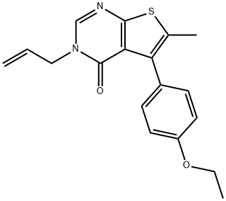 3-allyl-5-(4-ethoxyphenyl)-6-methylthieno[2,3-d]pyrimidin-4(3H)-one 구조식 이미지