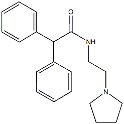 2,2-diphenyl-N-[2-(1-pyrrolidinyl)ethyl]acetamide Structure