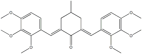 4-methyl-2,6-bis(2,3,4-trimethoxybenzylidene)cyclohexanone Structure