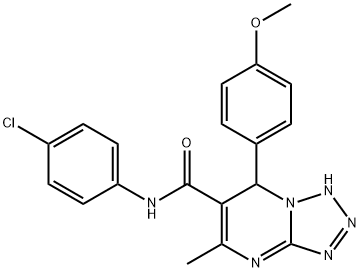 N-(4-chlorophenyl)-7-(4-methoxyphenyl)-5-methyl-4,7-dihydrotetraazolo[1,5-a]pyrimidine-6-carboxamide Structure