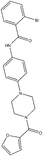 2-bromo-N-{4-[4-(2-furoyl)-1-piperazinyl]phenyl}benzamide Structure