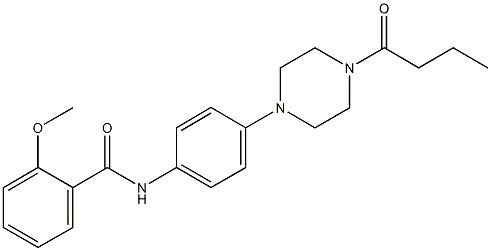 N-[4-(4-butyryl-1-piperazinyl)phenyl]-2-methoxybenzamide 구조식 이미지