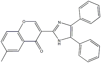 3-(4,5-diphenyl-1H-imidazol-2-yl)-6-methyl-4H-chromen-4-one Structure