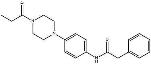 2-phenyl-N-[4-(4-propionyl-1-piperazinyl)phenyl]acetamide 구조식 이미지