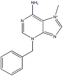 6-amino-3-benzyl-7-methyl-3H-purin-7-ium 구조식 이미지