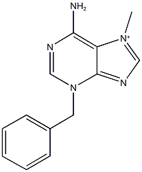 6-amino-3-benzyl-7-methyl-3H-purin-7-ium Structure