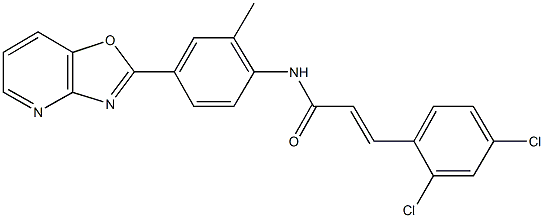 3-(2,4-dichlorophenyl)-N-(2-methyl-4-[1,3]oxazolo[4,5-b]pyridin-2-ylphenyl)acrylamide Structure