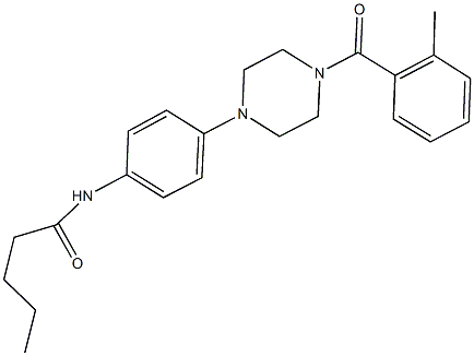 N-{4-[4-(2-methylbenzoyl)-1-piperazinyl]phenyl}pentanamide 구조식 이미지