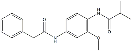 N-{2-methoxy-4-[(phenylacetyl)amino]phenyl}-2-methylpropanamide Structure