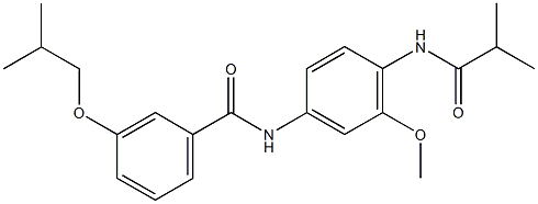 3-isobutoxy-N-[4-(isobutyrylamino)-3-methoxyphenyl]benzamide Structure