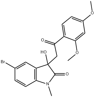 5-bromo-3-[2-(2,4-dimethoxyphenyl)-2-oxoethyl]-3-hydroxy-1-methyl-1,3-dihydro-2H-indol-2-one Structure
