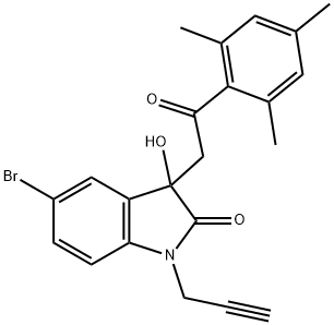 5-bromo-3-hydroxy-3-(2-mesityl-2-oxoethyl)-1-(2-propynyl)-1,3-dihydro-2H-indol-2-one 구조식 이미지