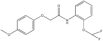 N-[2-(difluoromethoxy)phenyl]-2-(4-methoxyphenoxy)acetamide Structure