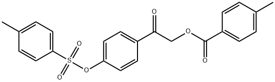 2-(4-{[(4-methylphenyl)sulfonyl]oxy}phenyl)-2-oxoethyl 4-methylbenzoate 구조식 이미지