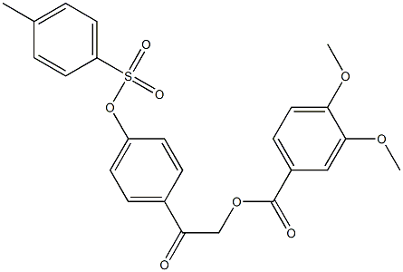 2-(4-{[(4-methylphenyl)sulfonyl]oxy}phenyl)-2-oxoethyl 3,4-dimethoxybenzoate 구조식 이미지