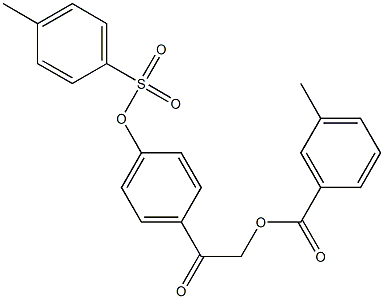 2-(4-{[(4-methylphenyl)sulfonyl]oxy}phenyl)-2-oxoethyl 3-methylbenzoate Structure