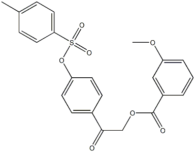 2-(4-{[(4-methylphenyl)sulfonyl]oxy}phenyl)-2-oxoethyl 3-methoxybenzoate 구조식 이미지