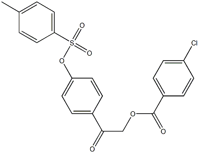 2-(4-{[(4-methylphenyl)sulfonyl]oxy}phenyl)-2-oxoethyl 4-chlorobenzoate 구조식 이미지