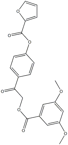 4-{2-[(3,5-dimethoxybenzoyl)oxy]acetyl}phenyl 2-furoate 구조식 이미지