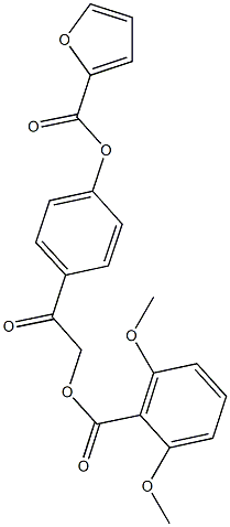 4-{2-[(2,6-dimethoxybenzoyl)oxy]acetyl}phenyl 2-furoate 구조식 이미지