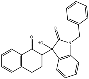 1-benzyl-3-hydroxy-3-(1-oxo-1,2,3,4-tetrahydro-2-naphthalenyl)-1,3-dihydro-2H-indol-2-one Structure