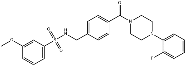 N-(4-{[4-(2-fluorophenyl)-1-piperazinyl]carbonyl}benzyl)-3-methoxybenzenesulfonamide Structure