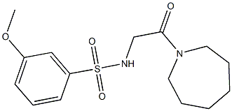 N-[2-(1-azepanyl)-2-oxoethyl]-3-methoxybenzenesulfonamide 구조식 이미지