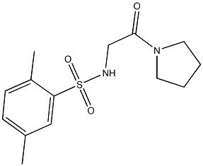 2,5-dimethyl-N-[2-oxo-2-(1-pyrrolidinyl)ethyl]benzenesulfonamide Structure