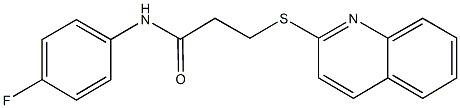 N-(4-fluorophenyl)-3-(2-quinolinylsulfanyl)propanamide Structure