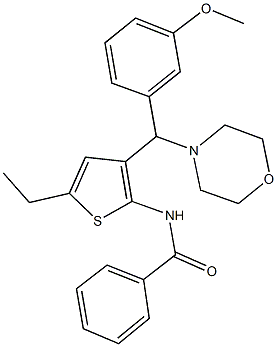 N-{5-ethyl-3-[(3-methoxyphenyl)(4-morpholinyl)methyl]-2-thienyl}benzamide Structure