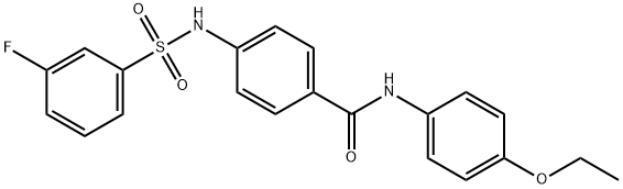 N-(4-ethoxyphenyl)-4-{[(3-fluorophenyl)sulfonyl]amino}benzamide 구조식 이미지