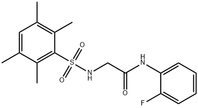 N-(2-fluorophenyl)-2-{[(2,3,5,6-tetramethylphenyl)sulfonyl]amino}acetamide Structure