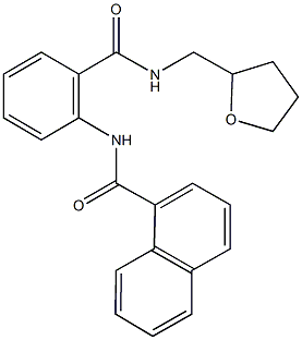 N-(2-{[(tetrahydro-2-furanylmethyl)amino]carbonyl}phenyl)-1-naphthamide 구조식 이미지