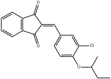 2-(4-sec-butoxy-3-chlorobenzylidene)-1H-indene-1,3(2H)-dione Structure