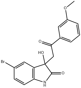 5-bromo-3-hydroxy-3-[2-(3-methoxyphenyl)-2-oxoethyl]-1,3-dihydro-2H-indol-2-one Structure