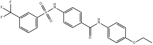 N-(4-ethoxyphenyl)-4-({[3-(trifluoromethyl)phenyl]sulfonyl}amino)benzamide 구조식 이미지