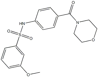 3-methoxy-N-[4-(4-morpholinylcarbonyl)phenyl]benzenesulfonamide Structure