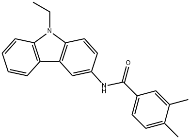 N-(9-ethyl-9H-carbazol-3-yl)-3,4-dimethylbenzamide 구조식 이미지