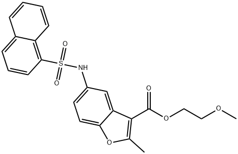 2-methoxyethyl 2-methyl-5-[(1-naphthylsulfonyl)amino]-1-benzofuran-3-carboxylate Structure