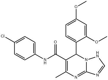 N-(4-chlorophenyl)-7-(2,4-dimethoxyphenyl)-5-methyl-4,7-dihydro[1,2,4]triazolo[1,5-a]pyrimidine-6-carboxamide Structure