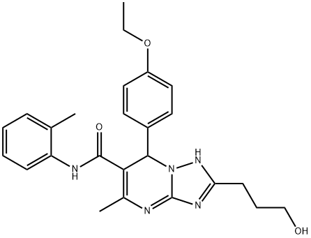 7-(4-ethoxyphenyl)-2-(3-hydroxypropyl)-5-methyl-N-(2-methylphenyl)-4,7-dihydro[1,2,4]triazolo[1,5-a]pyrimidine-6-carboxamide Structure