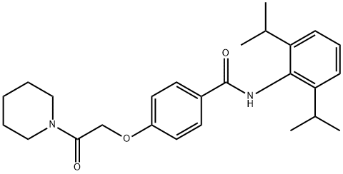 N-(2,6-diisopropylphenyl)-4-[2-oxo-2-(1-piperidinyl)ethoxy]benzamide Structure