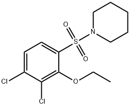 2,3-dichloro-6-(1-piperidinylsulfonyl)phenyl ethyl ether 구조식 이미지