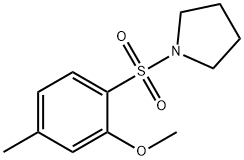 1-[(2-methoxy-4-methylphenyl)sulfonyl]pyrrolidine 구조식 이미지