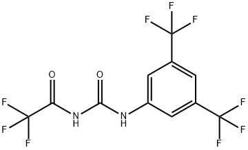 N-[3,5-bis(trifluoromethyl)phenyl]-N'-(trifluoroacetyl)urea 구조식 이미지