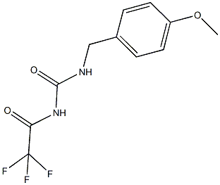 N-(4-methoxybenzyl)-N'-(trifluoroacetyl)urea 구조식 이미지